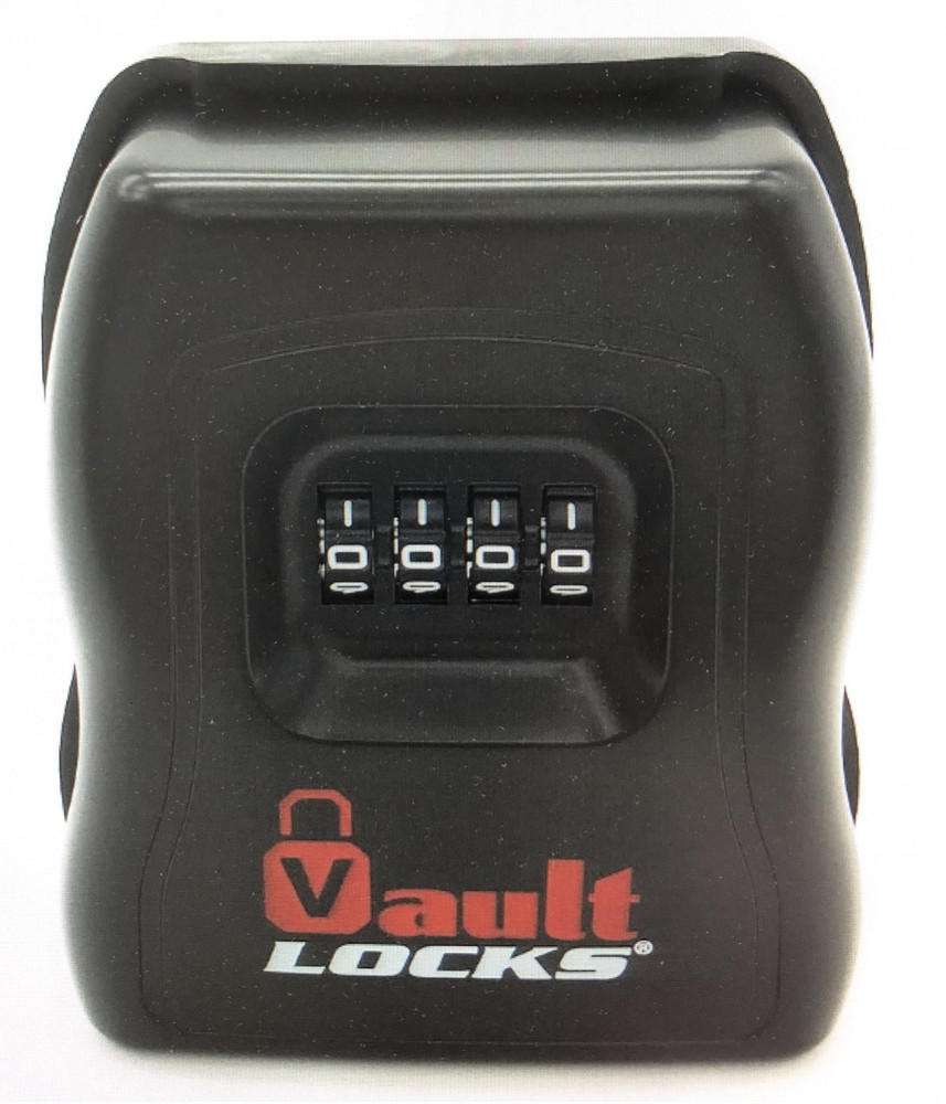 Wall Mount Lockbox Keysafe Storage Lock Box with 4-Digit Numeric Combination Bla