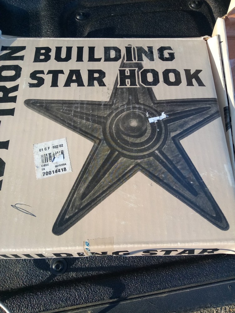 cast iron building star hook 2 sets