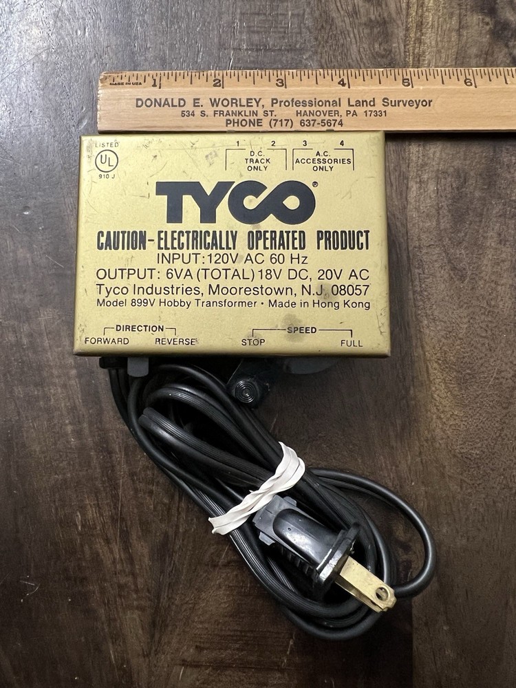 Tyco Hobby Train Transformer Model 899BP - HO Scale Train Control Power Supply