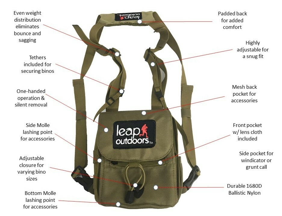 Leap Outdoors Binocular Harness Chest Pack Bino Harness