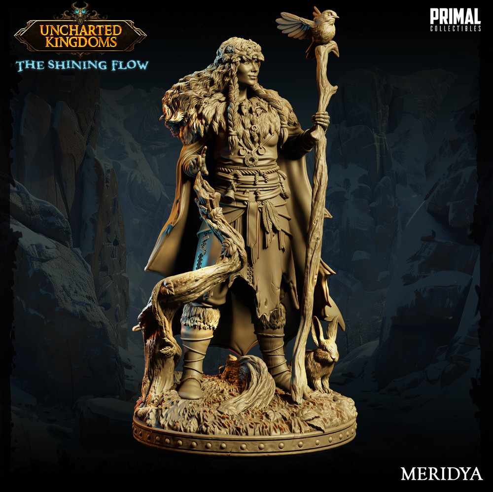 DnD Druid Meridya Mini 32mm Scale TTRPG