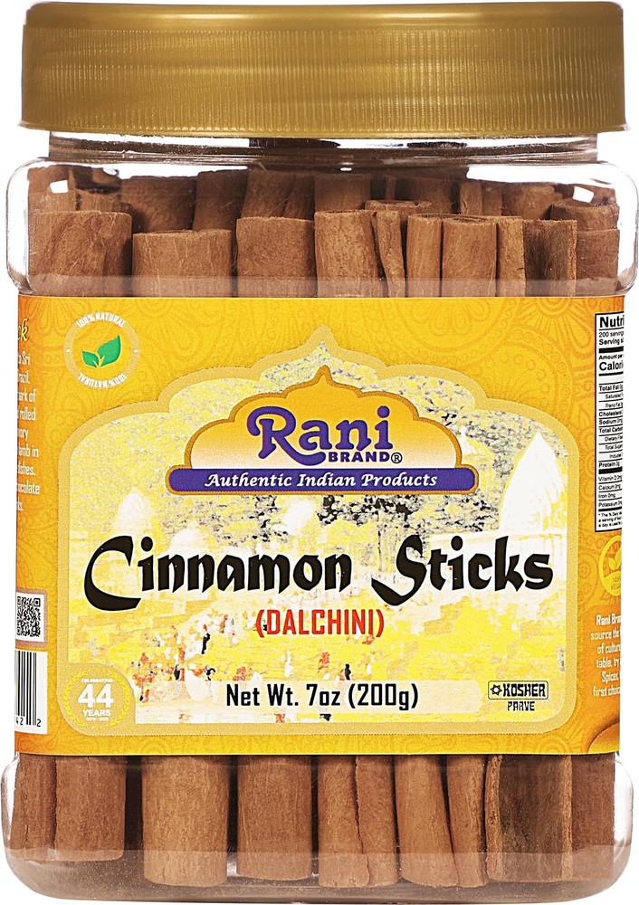 Rani Cinnamon Sticks 7oz (200g) PET Jar - 36-44 Sticks