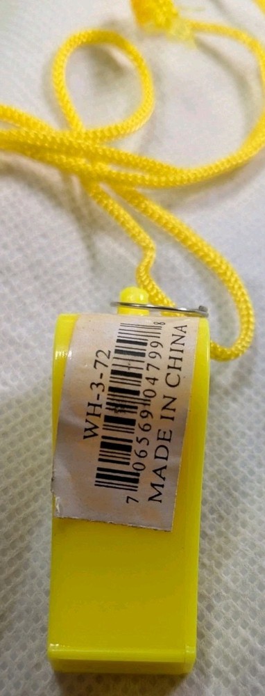 Yellow Plastic Whistle Ok