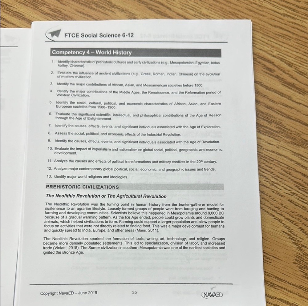 FTCE Social Science 6-12