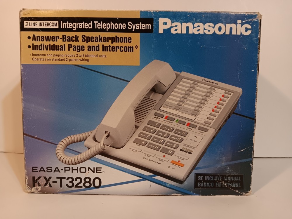 Panasonic KX-T3280 2 Line White Speakerphone with Intercom (New)