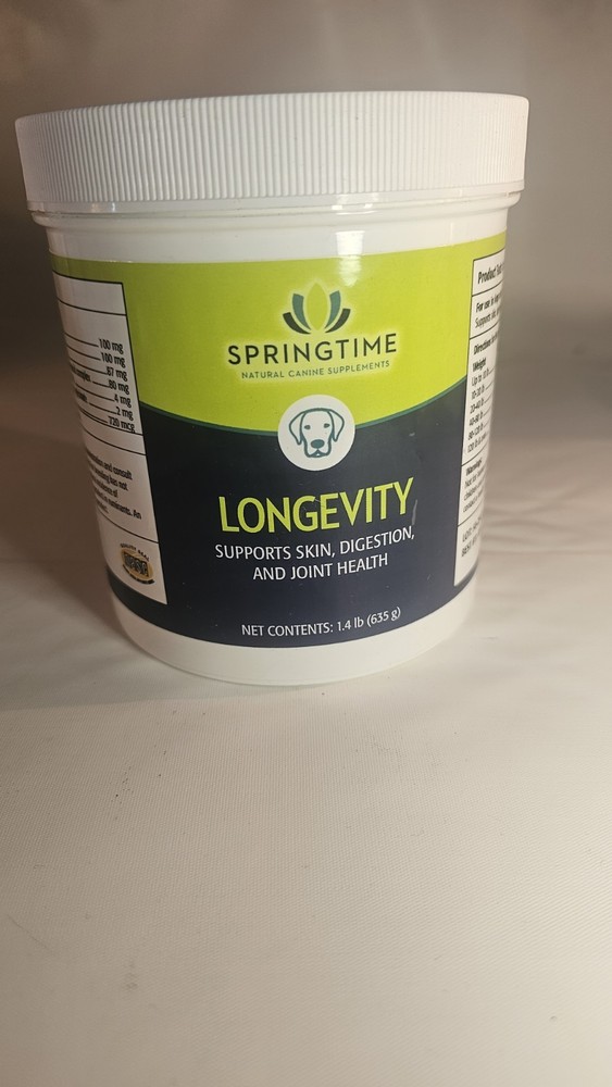 Springtime Longevity for Dogs  1.4 Lbs Jar Exp: 6/2028
