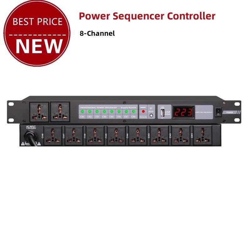 8CH Power Sequencer Controller Sequence Stage Manager Support Voltage Display