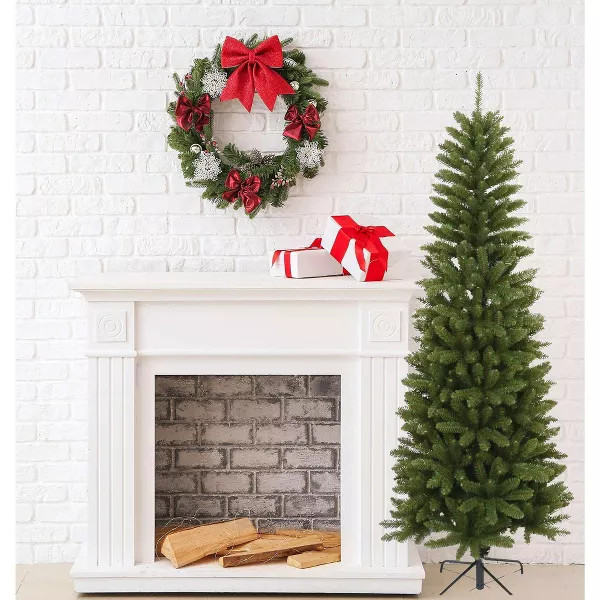 SANTA'S WORKSHOP INC. 78" SLIM TREE, 762 TIPS - GREEN