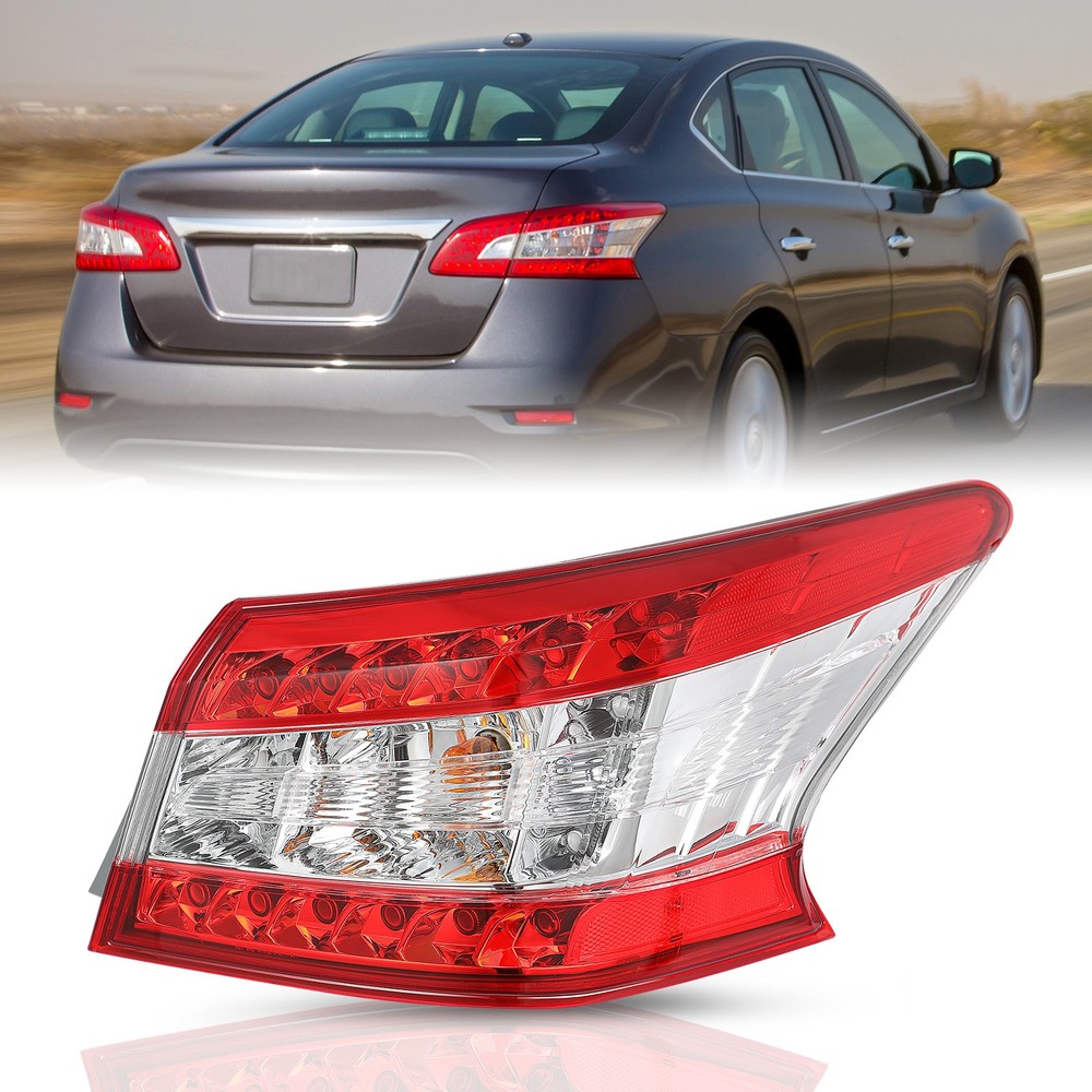 Tail Light For 2013 2014 2015 Nissan Sentra LED Passenger Rear Outer Brake Lamp