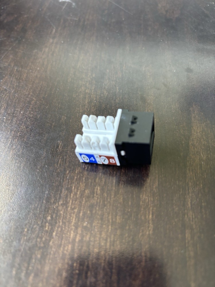 TEC MOJO 50-Pack 90-Degree Cat 6 Keystone Jack black