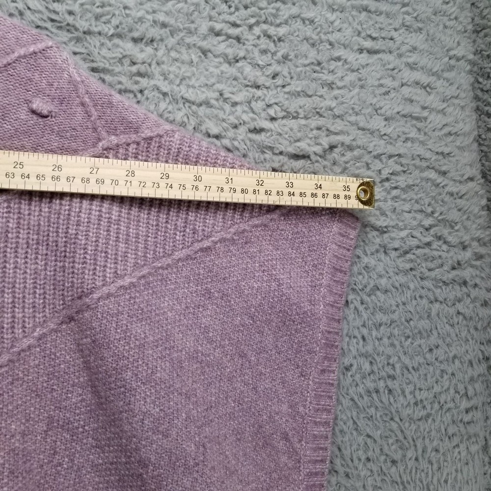 Loft Sweater Womens Medium Bobble Purple Knit Pullover Poncho