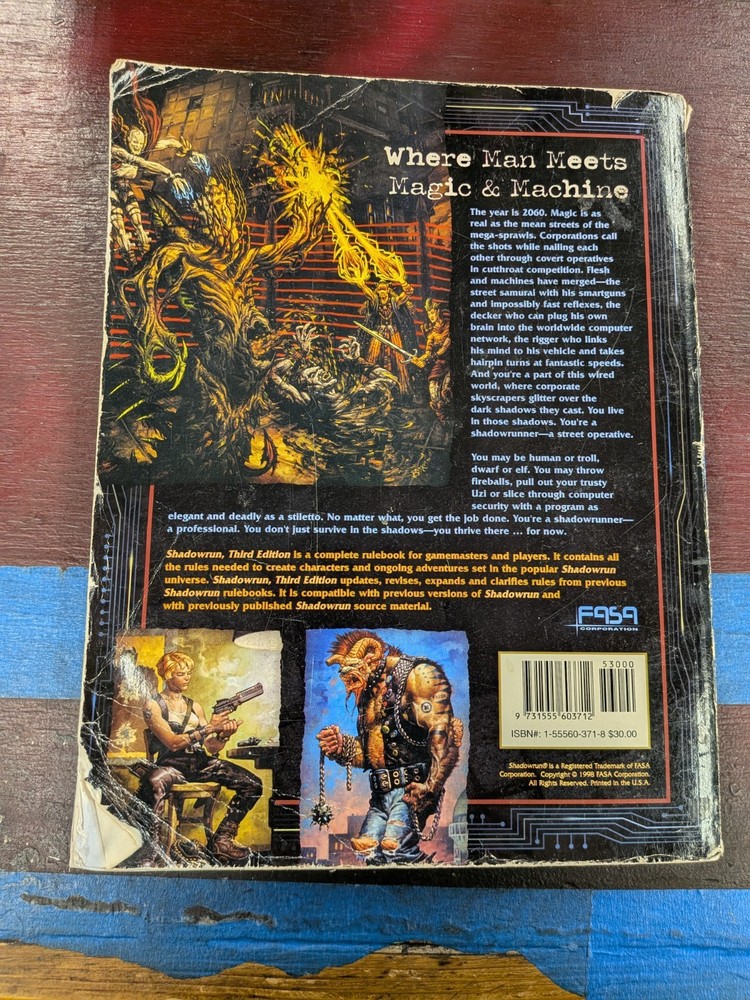 Shadowrun 3rd Edition Core Rulebook FASA 7001