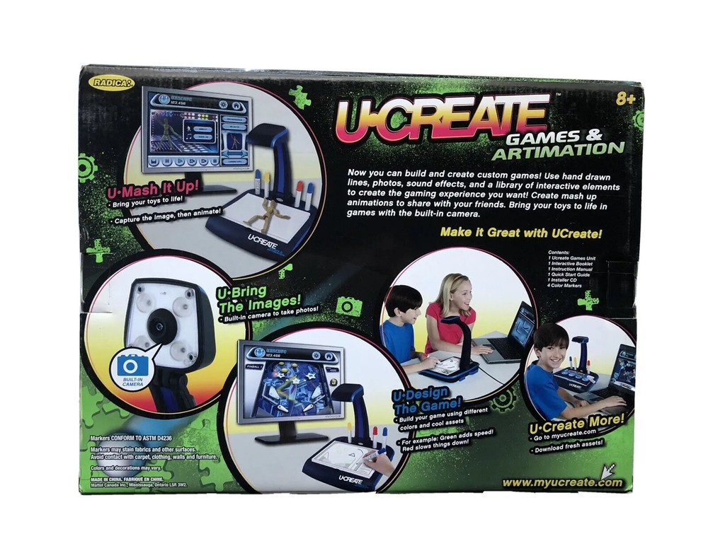 2009 Mattel U-CREATE GAMES & ARTIMATION MAC OR PC - Unopened