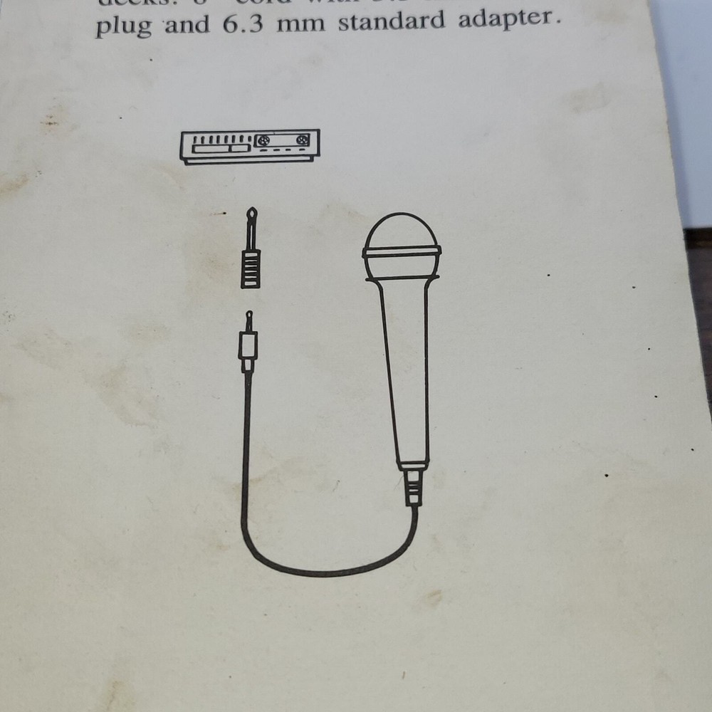 Labtech Deluxe Microphone AM-22 600 Ohm on/off switch 8' cord NOS