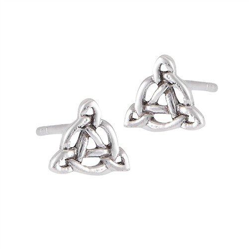 Sterling Silver Celtic Weave Stud Earrings (1 pair)