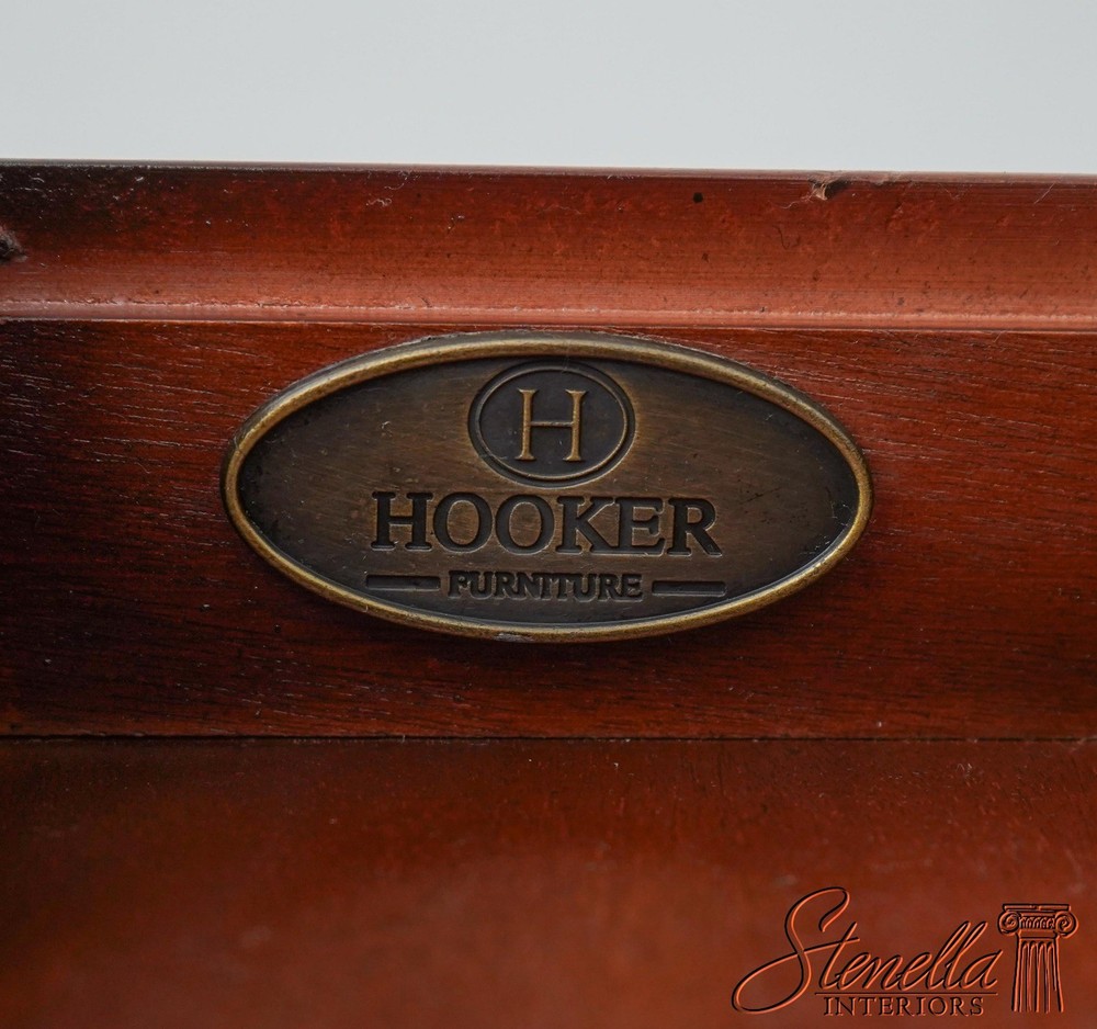 61635: HOOKER Leather Top Continental Style Desk