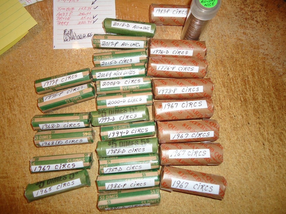 1986-P ROOSEVELT DIME ROLL (ROLL A)