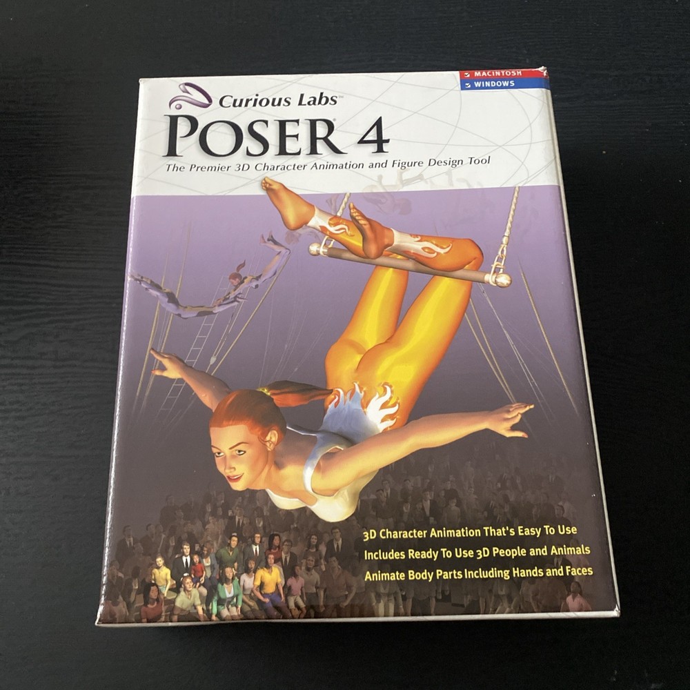Curious Labs Poser 4 Character 3D Animation Figure Design MAC PC CD 's Software