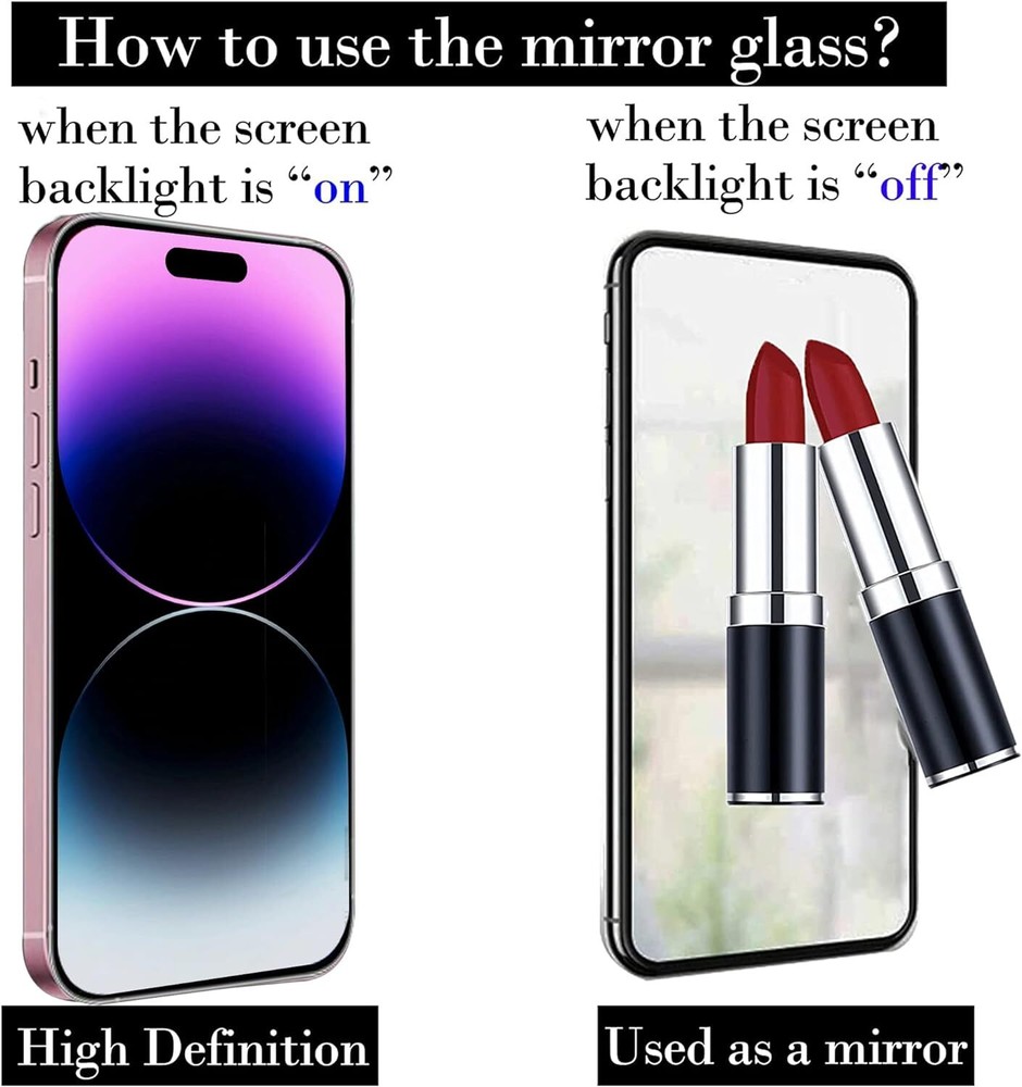 Mirror Screen Protector Film Guard Shield for iPhone 16 /16 Pro Max / Pro / Plus
