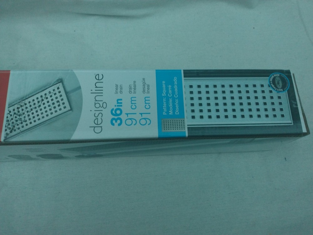 Oatey Designline 36”Stainless Steel Linear Shower Drain w/Square Pattern