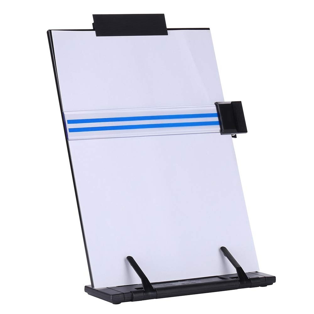 KLOUD CityBlack Metal Desktop Document Book Holder with 7 Adjustable Position...