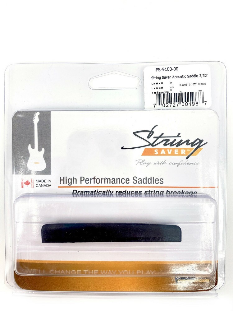 Graph Tech PS-9100-00 Black Graphite Martin Style Saddle - BS-0248-00G