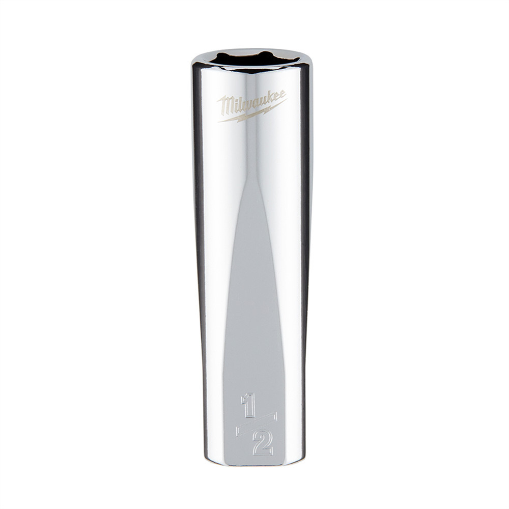 Milwaukee Tool 3/8" Drive 1/2" SAE Deep Socket with FOUR FLAT Sides