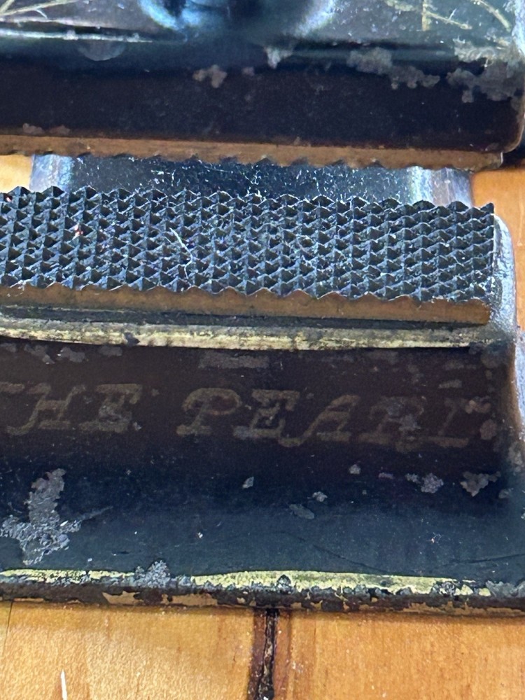 Antique Cast Iron Stamp Press Check Embosser/ Protector Perforator The Pearl