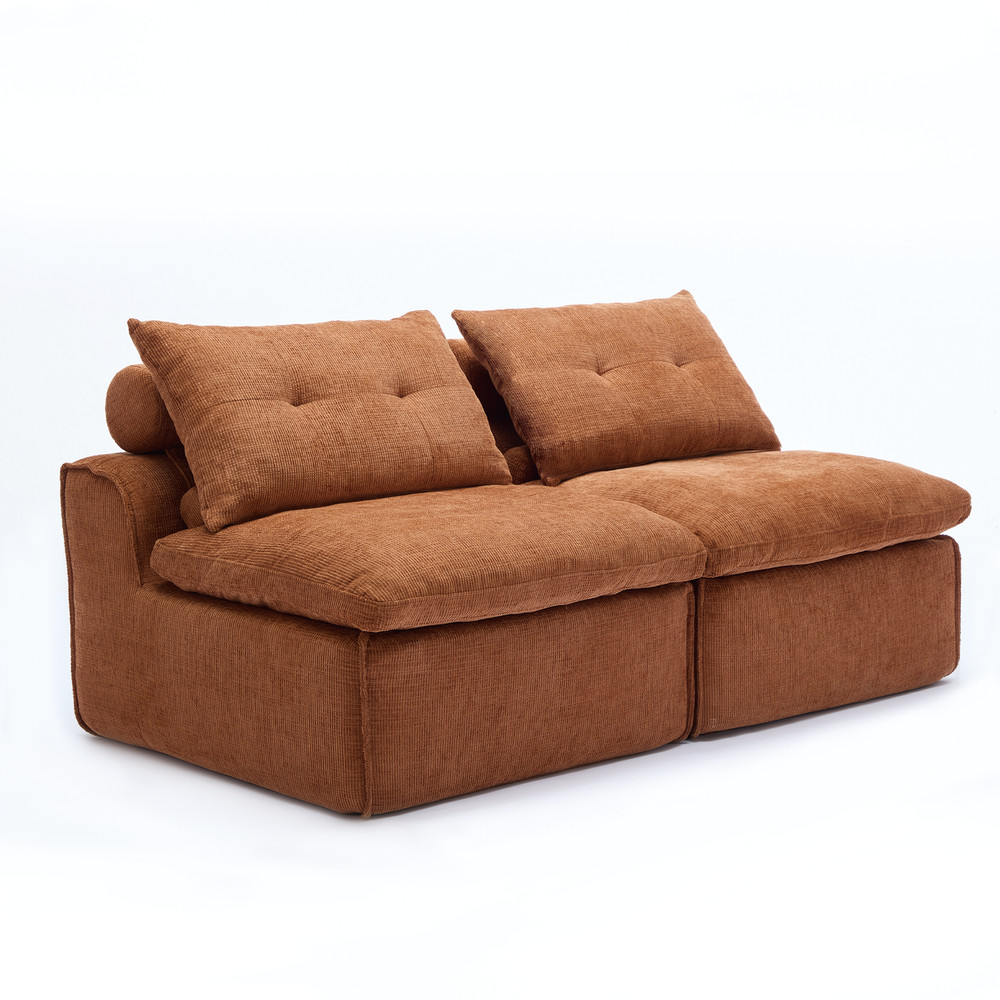 [NEW ARRIVED] [VIDEO PROVIDED]Modular Sofa,No Armrests,At will DIY,Soft Chenille