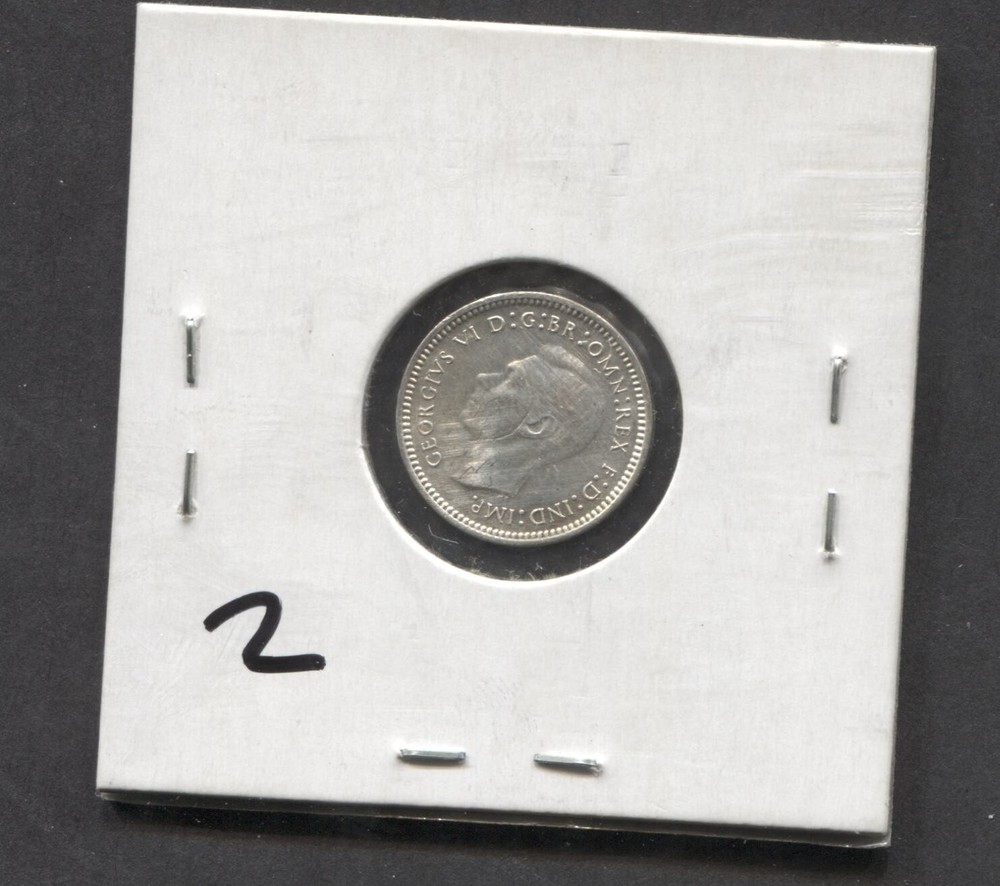 1943- Australia- 3 Pence-Silver