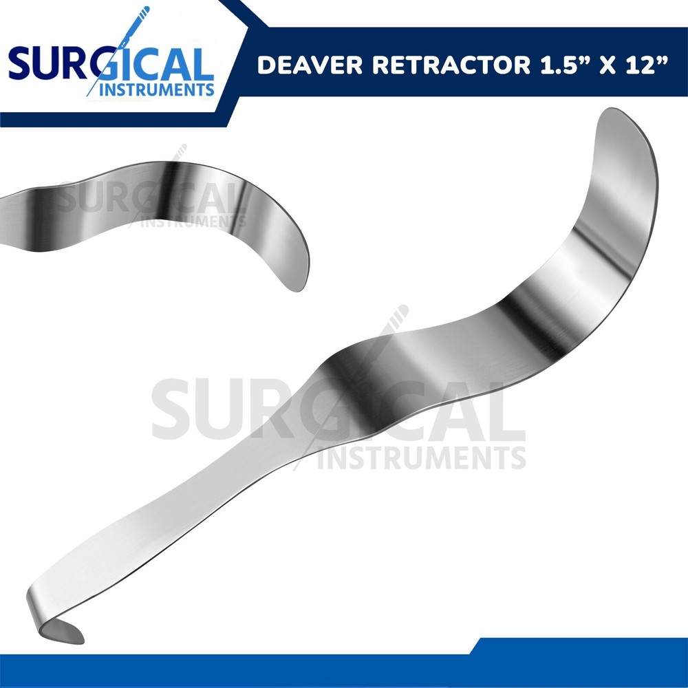 DEAVER Retractor 1.5" x 12" SOLID HANDLE Surgical Instruments German Grade