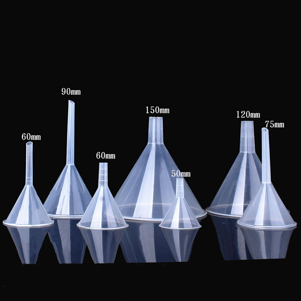 Mini Small PP Plastic Clear Funnels for Filling Perfume Liquid Oil Empty Bottles