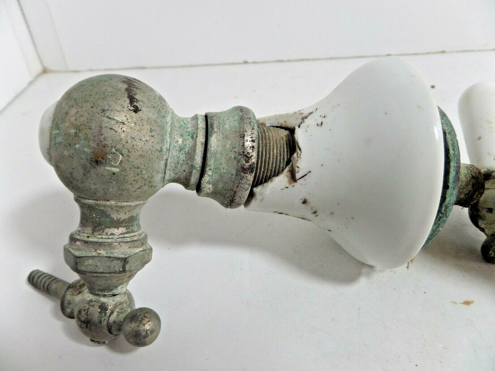 vintage brass ceramic faucets hot cold