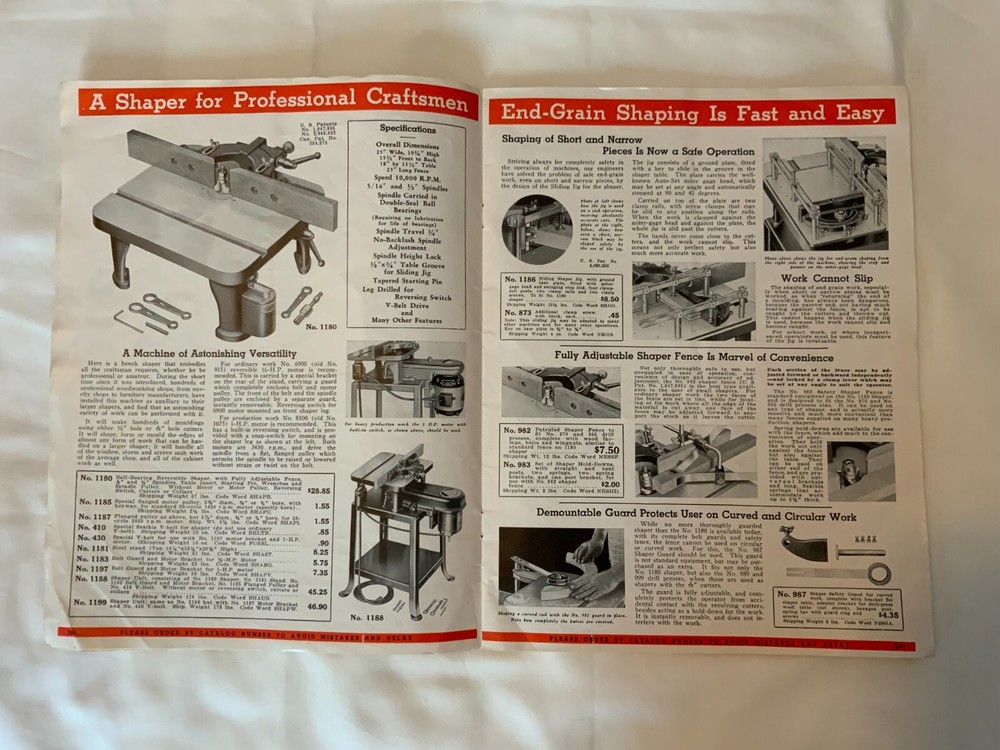 VINTAGE DELTA POWER TOOLS 1939 CATALOG