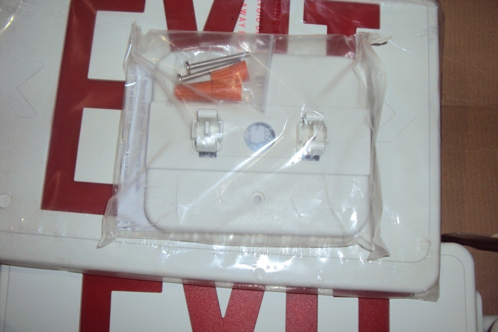 Lithonia Lighting ECRLEDM6 Exit Sign w/ Emergency Lights, 3.8W, Red