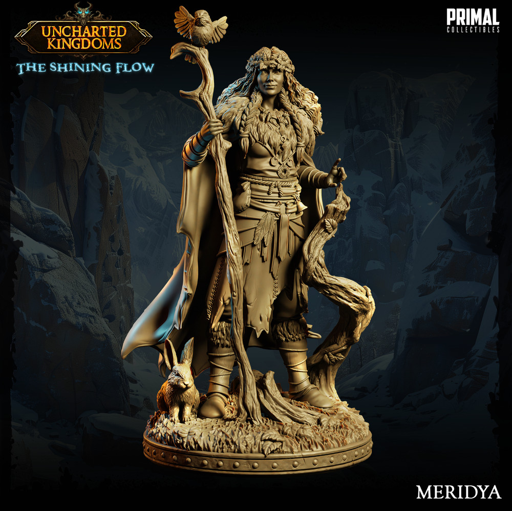 DnD Druid Meridya Mini 32mm Scale TTRPG