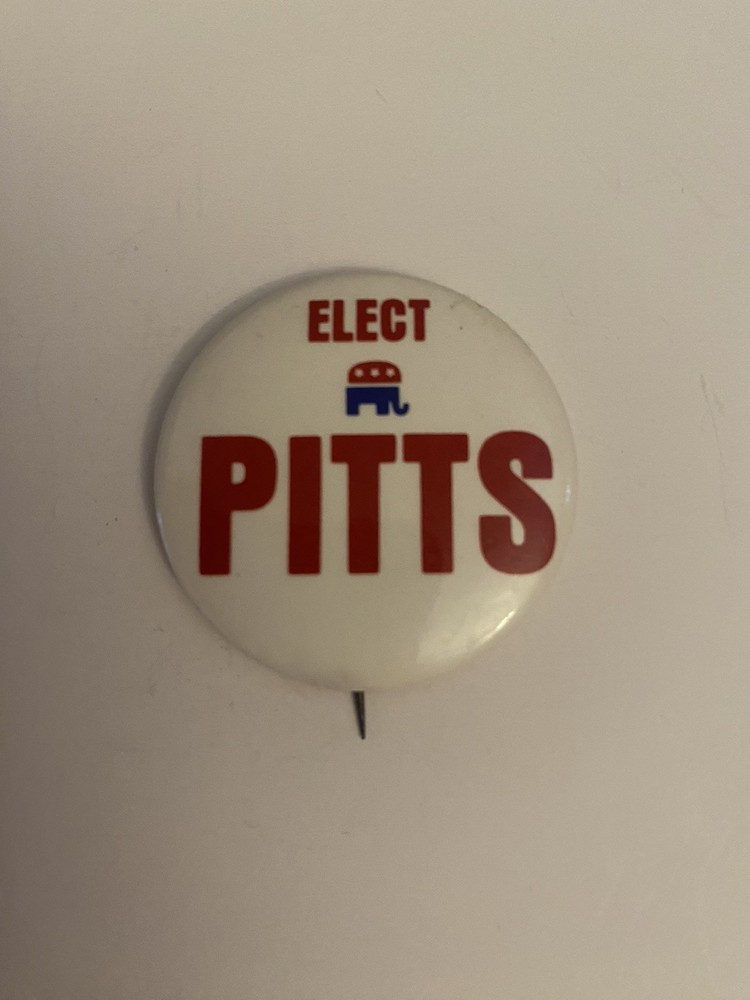 Republican Elect Pitts Pin Back Button P61