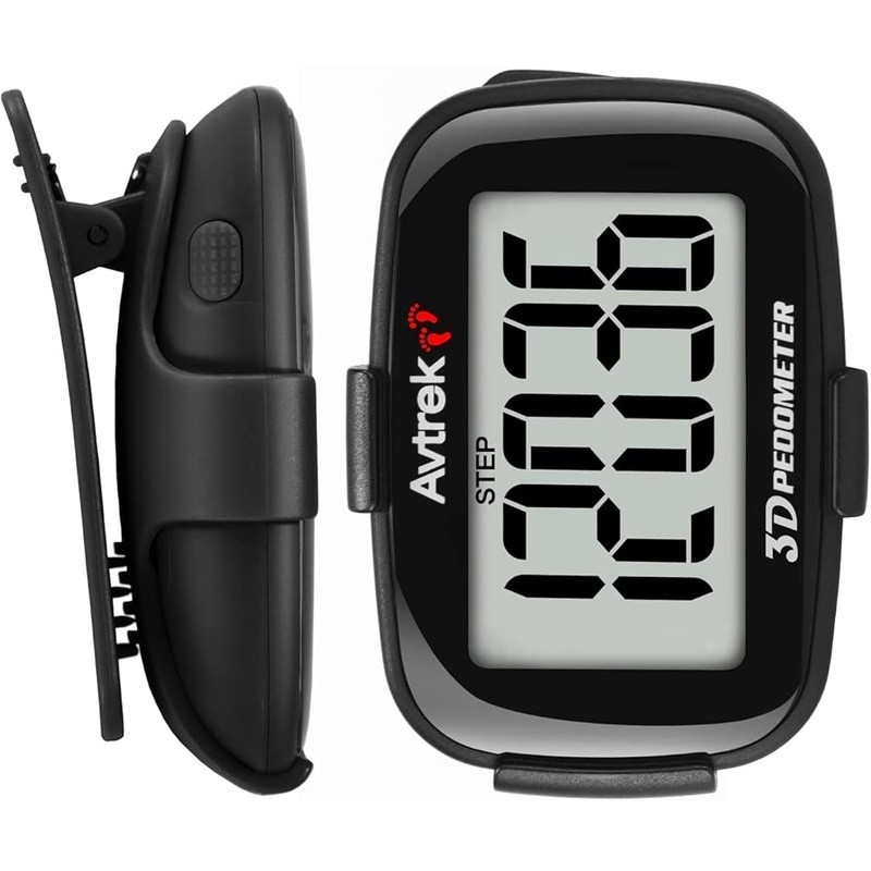 Simple Accurate Pedometer Easy Use Step Counter LED Backlight Long Battery Life