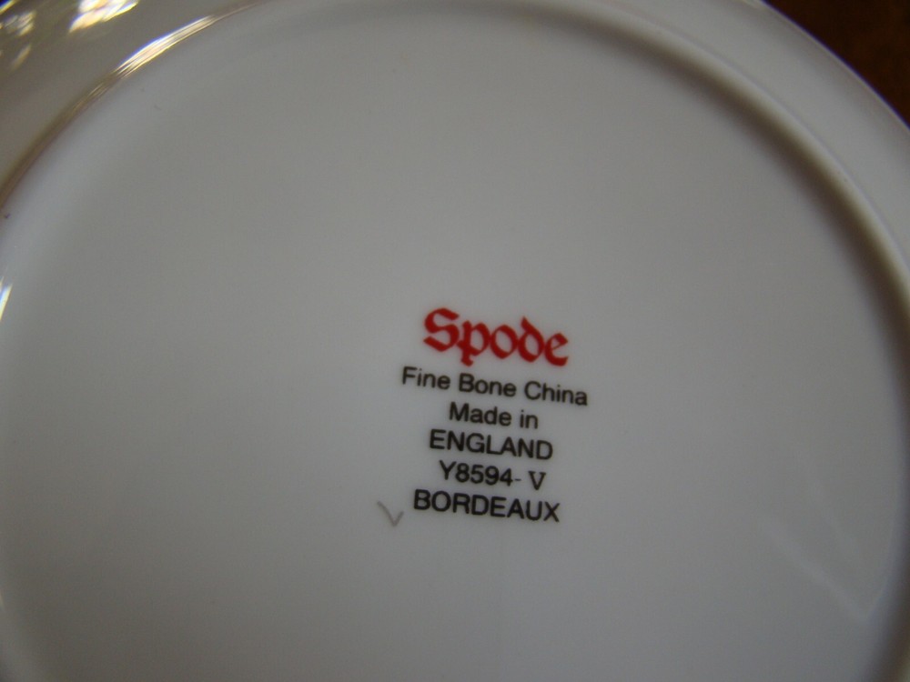 SPODE BORDEAUX CUP & SAUCER FREE U.S. SHIPPING