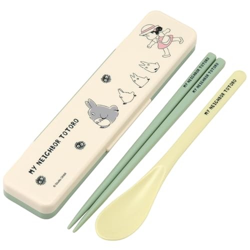 Totoro Utensil Set - Includes Reusable Chopsticks, Spoon and Carrying Case -
