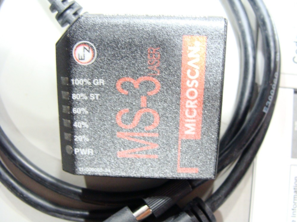 New Sealed Microscan Omron MS-3 Laser Fixed Angle Barcode Scanner FIS-0003-0004G