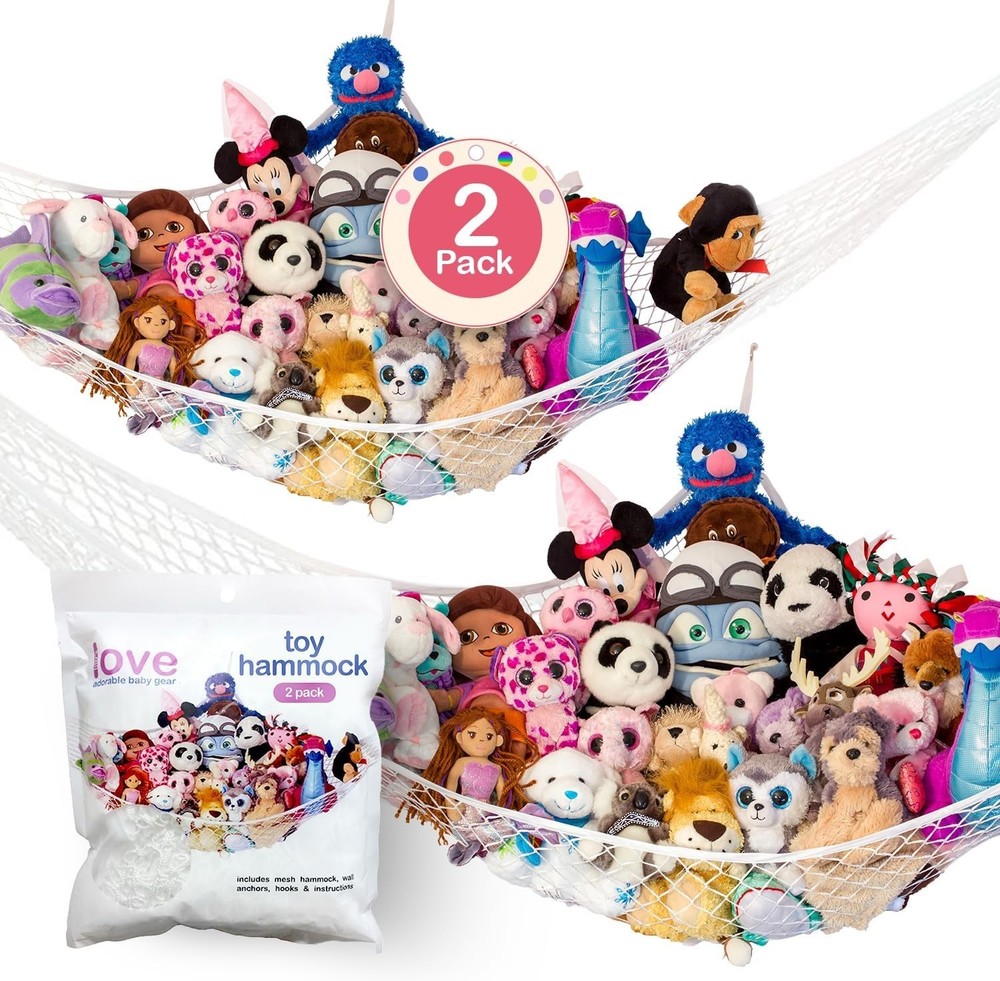 Plush Toy Hammock 2-Pack White 67