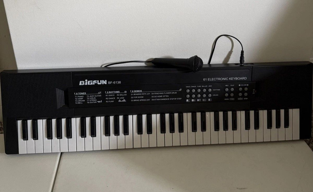 BIGFUN BF-6138 Electronic Keyboard 61-Key with Microphone