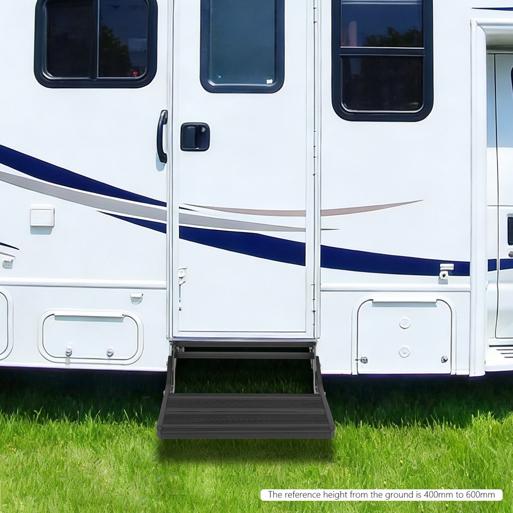 RV Step Manual Drop Down Step Caravan/Folding Step Trailer Step 200kg/440.92lbs