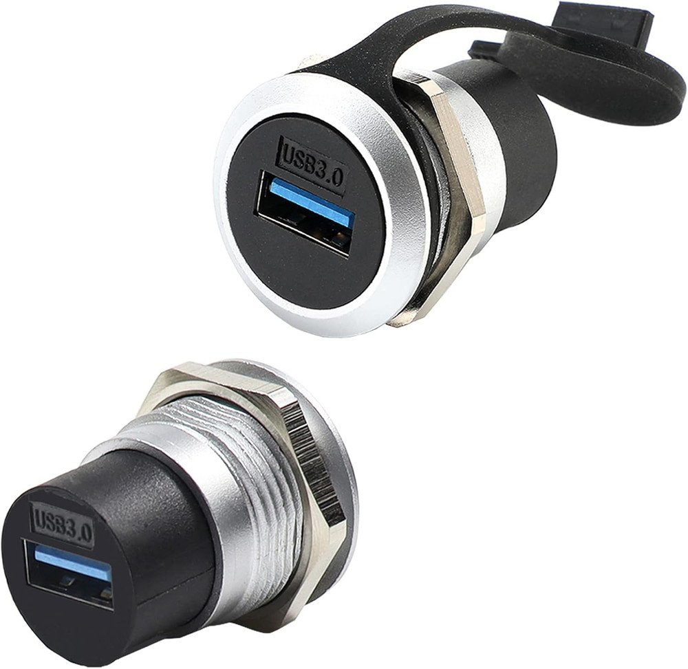 2Pack USB 3.0 Panel Mount Coupler, USB Pass through Connector, Female to Female