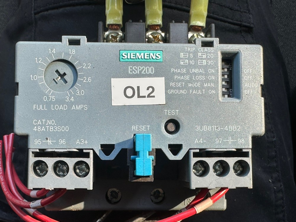 SIEMENS ESP200 SOLID STATE OVERLOAD RELAY