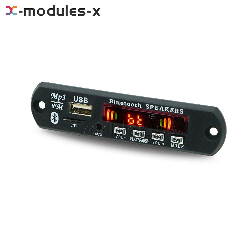 Wireless Bluetooth 12V MP3 WMA Decoder Board Audio Module USB Radio+Battery S