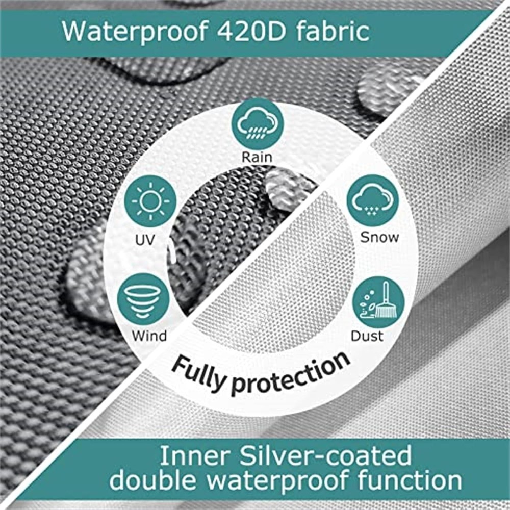 Polyester Washer Machine Cover 2 Pack, Gray