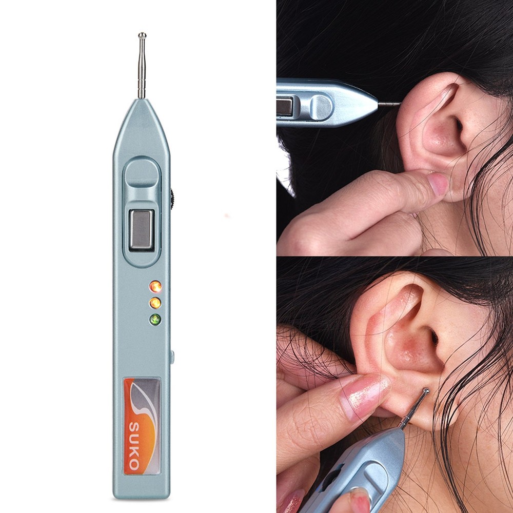 Auricular Points Detector Automatic Ear Detection Pen Warning Sound Acupressure↑