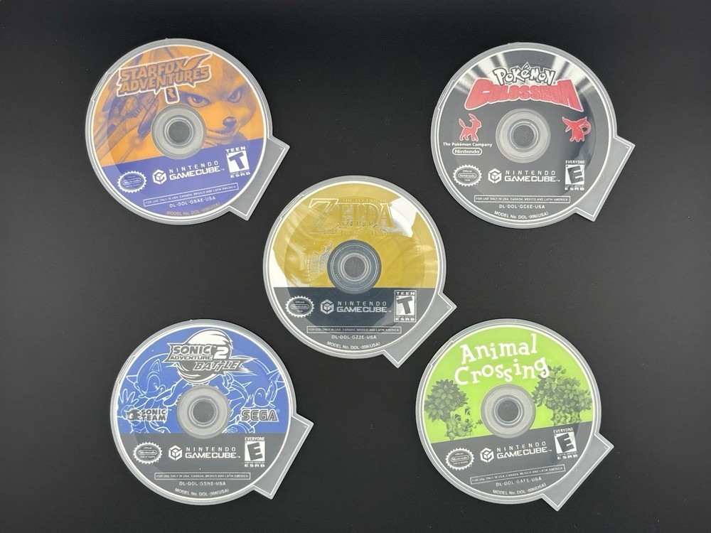 10 PACK - Nintendo GameCube Disc Case, Plastic Single Disc Holder - Middle Snap